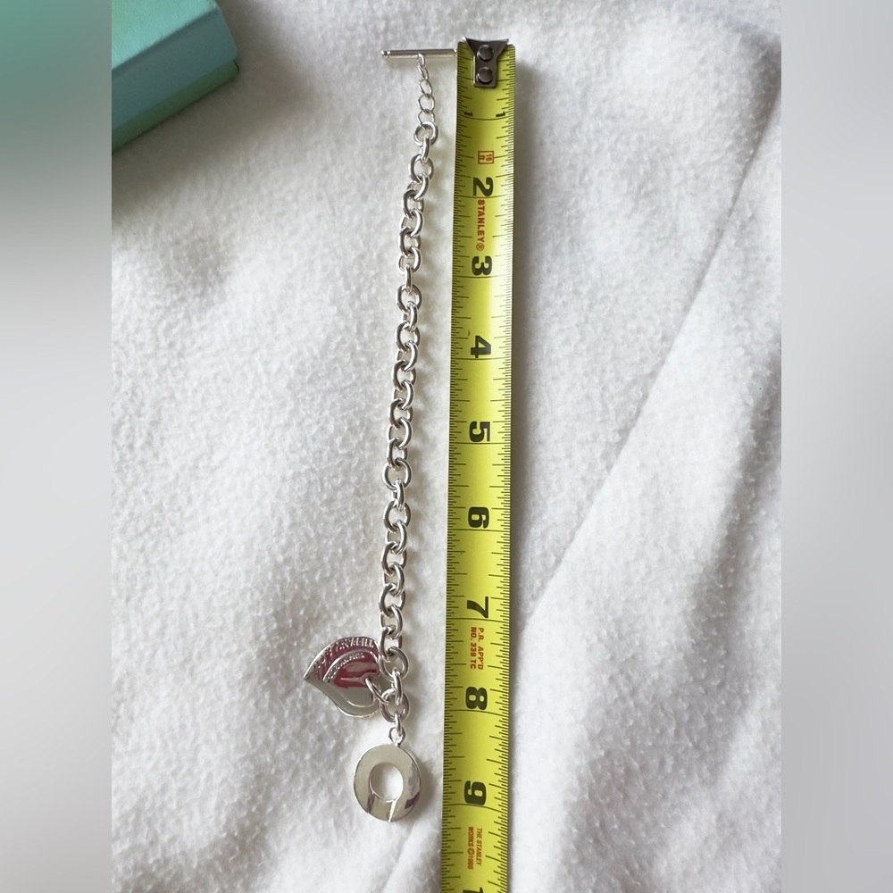 Tiffany & Co. Silver Double Hearts Toggle Bracelet - Picture 6 of 7